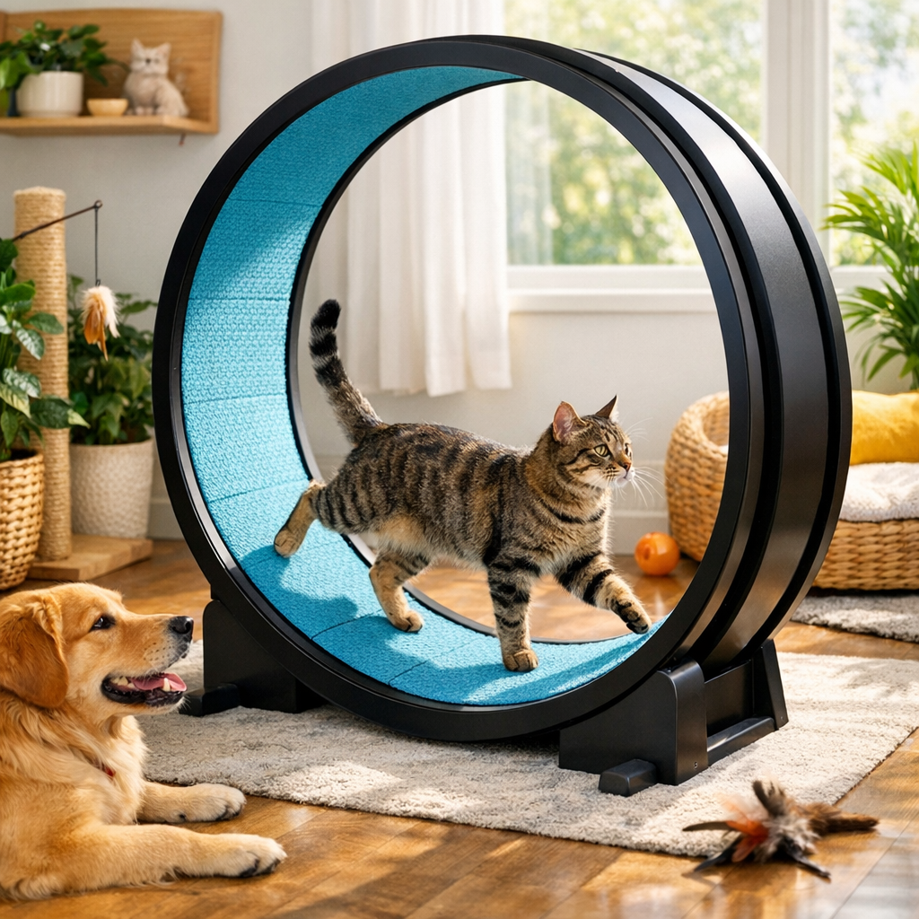 Rueda de ejercicio para gatos: beneficios que no conocías