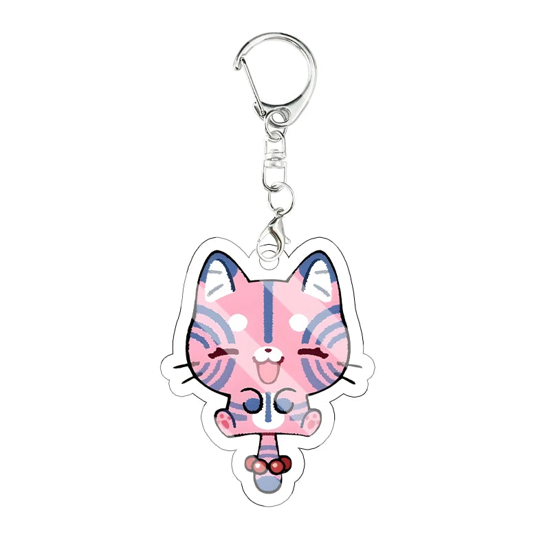 Llavero Acrílico Anime Chibi - Gato, Zorro y Más