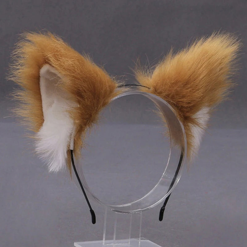 Diadema de Orejas de Gato y Zorro Peluche - Disfraz