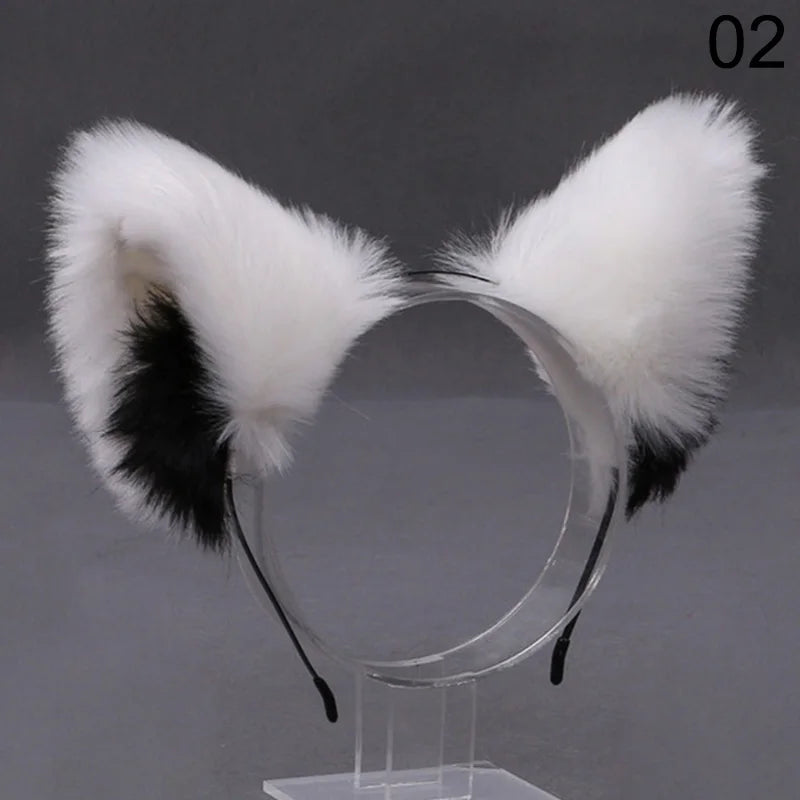 Diadema de Orejas de Gato y Zorro Peluche - Disfraz
