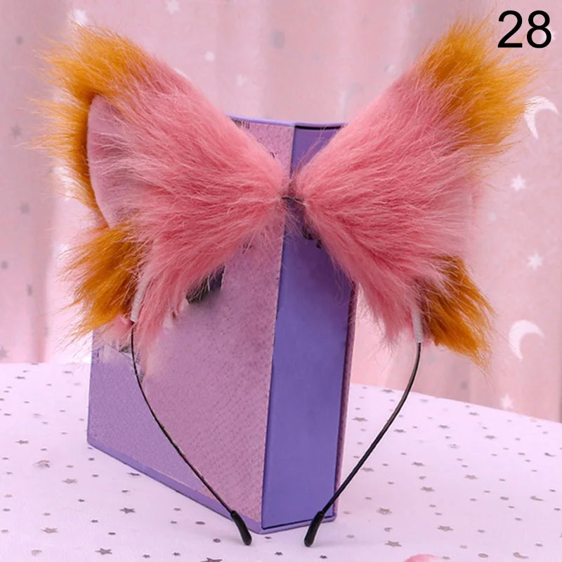 Diadema de Orejas de Gato y Zorro Peluche - Disfraz