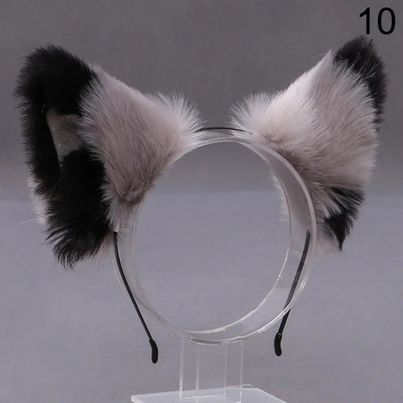 Diadema de Orejas de Gato y Zorro Peluche - Disfraz