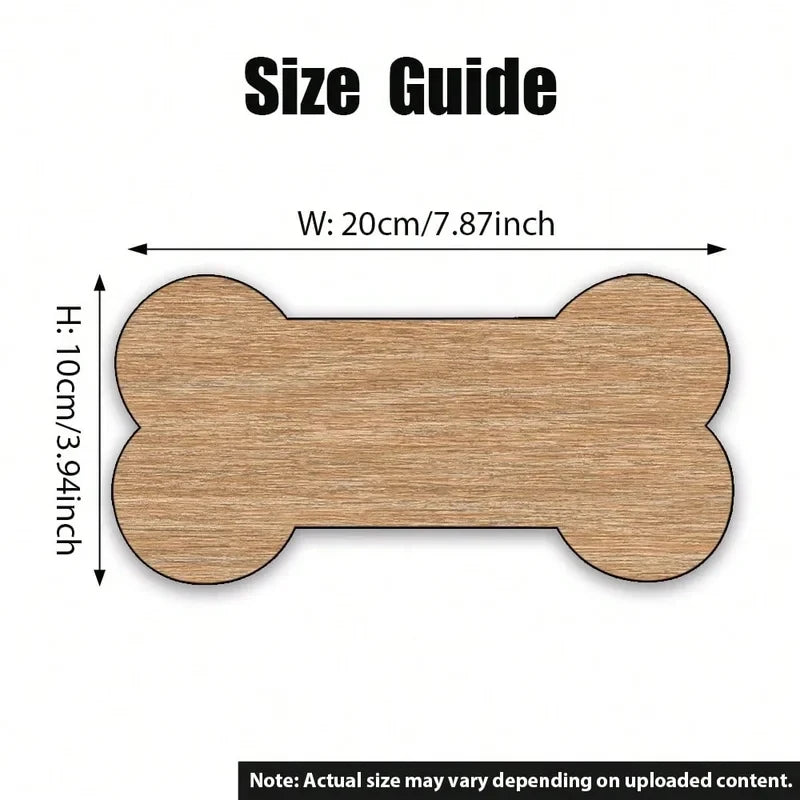 Placa de Identificación para Perro Personalizada - Grabado Láser en Madera