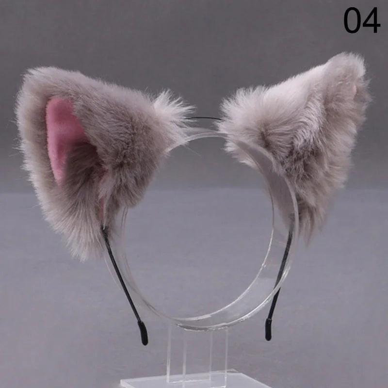 Diadema de Orejas de Gato y Zorro Peluche - Disfraz