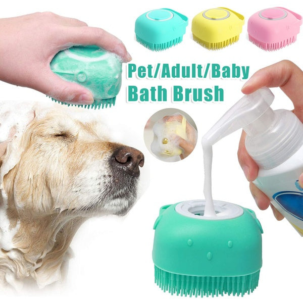Guante de Bano y Masaje para Perros y Gatos - Cepillo con Shampoo