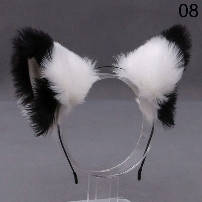 Diadema de Orejas de Gato y Zorro Peluche - Disfraz