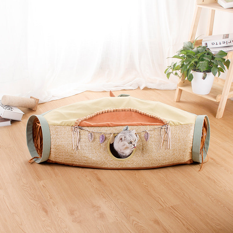 Tunel Cama para Gatos 4 Temporadas - Poliester, 126cm Largo