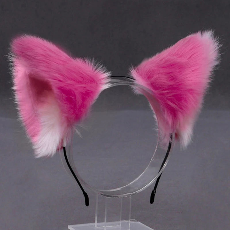 Diadema de Orejas de Gato y Zorro Peluche - Disfraz