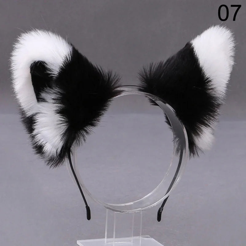 Diadema de Orejas de Gato y Zorro Peluche - Disfraz