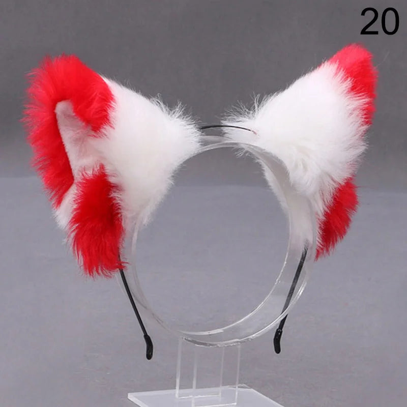 Diadema de Orejas de Gato y Zorro Peluche - Disfraz