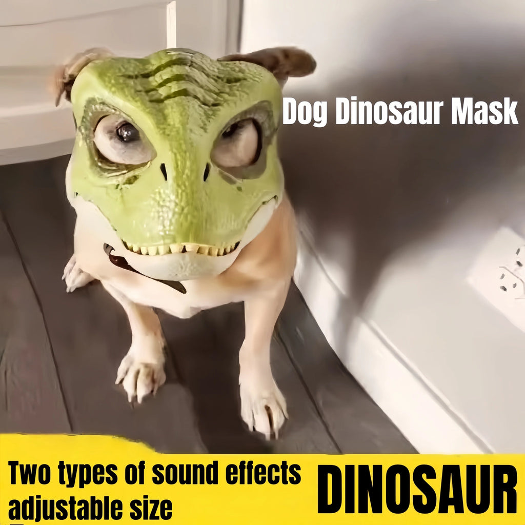 Máscara de Dinosaurio para Mascota y humano - Con Sonido