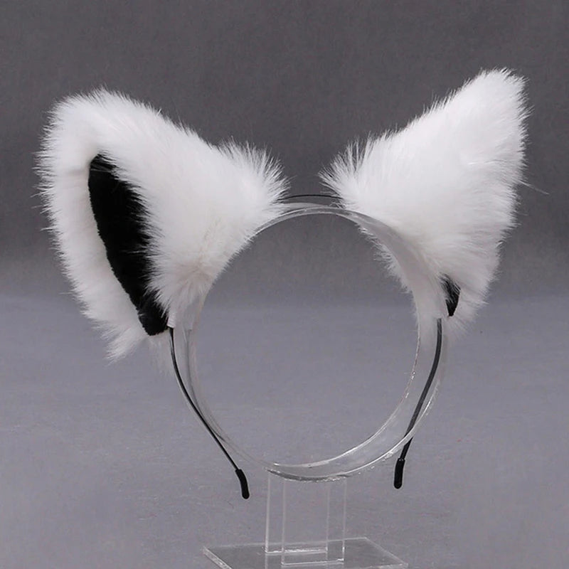 Diadema de Orejas de Gato y Zorro Peluche - Disfraz
