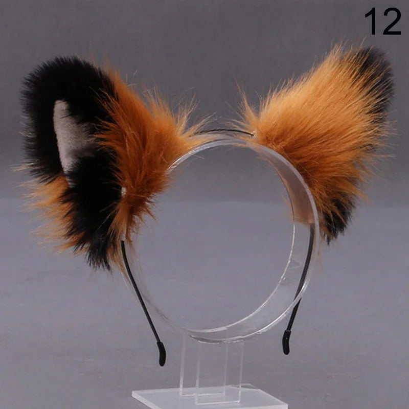 Diadema de Orejas de Gato y Zorro Peluche - Disfraz