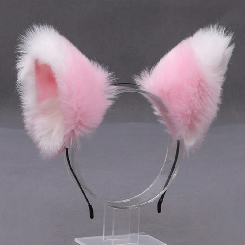 Diadema de Orejas de Gato y Zorro Peluche - Disfraz