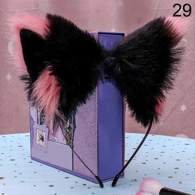 Diadema de Orejas de Gato y Zorro Peluche - Disfraz