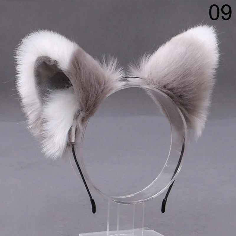 Diadema de Orejas de Gato y Zorro Peluche - Disfraz