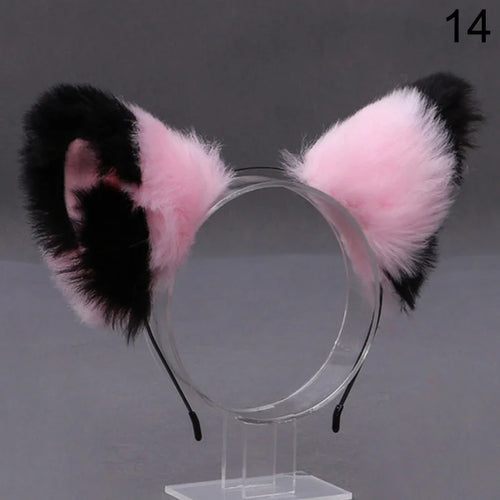 Diadema de orejas de gato y zorro de peluche Nuvola Pets