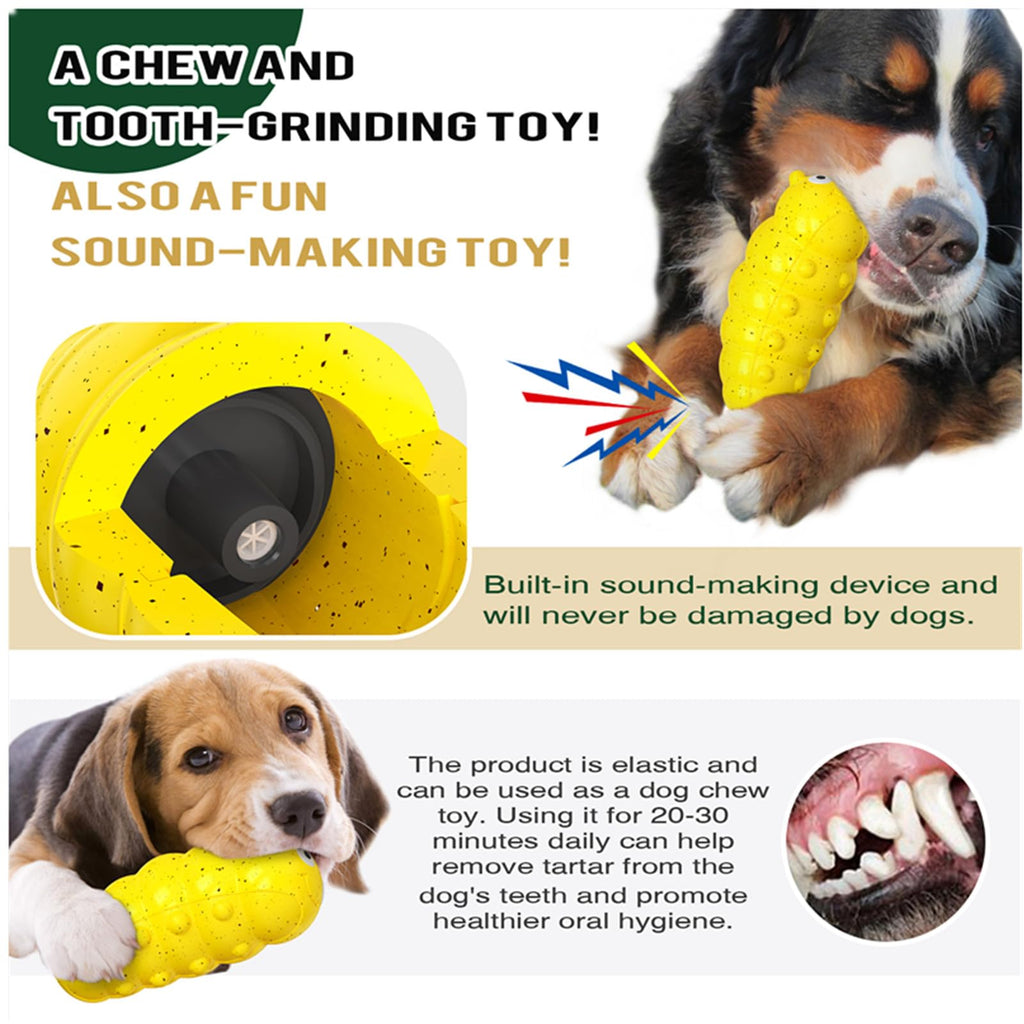 Juguete Mordedor con Sonido para Perros - Irrompible, Material Grado Alimentario