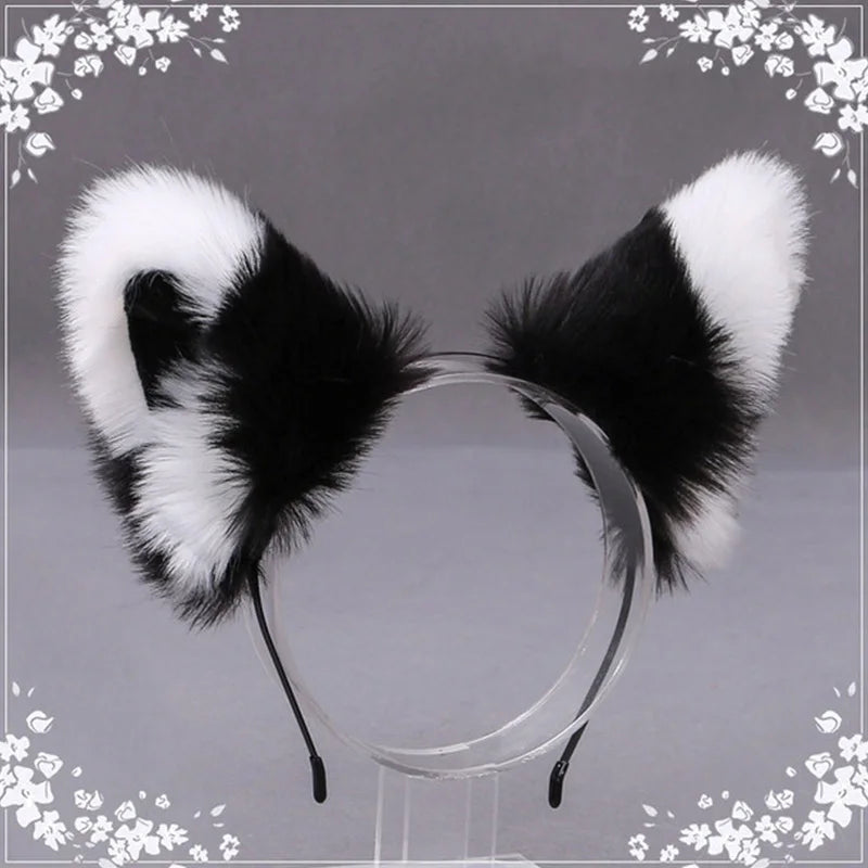 Diadema de Orejas de Gato y Zorro Peluche - Disfraz