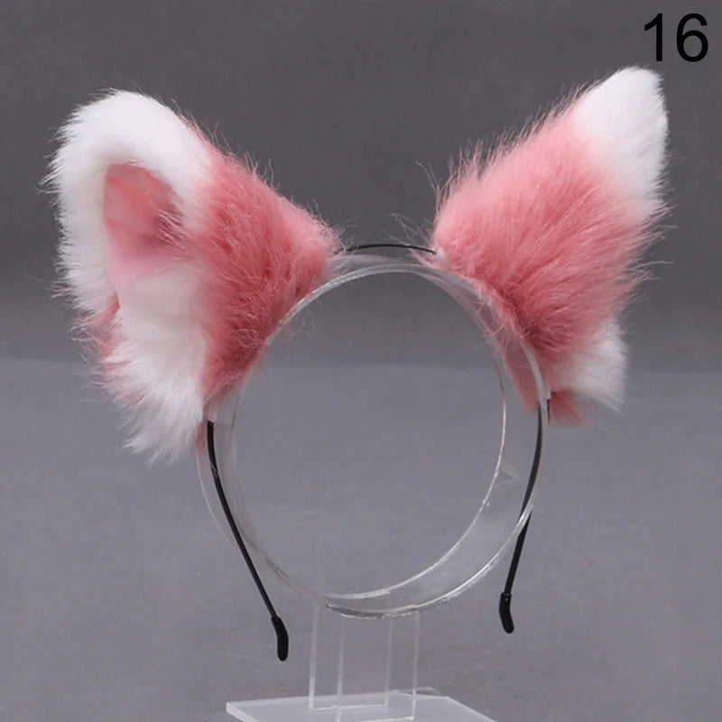 Diadema de Orejas de Gato y Zorro Peluche - Disfraz