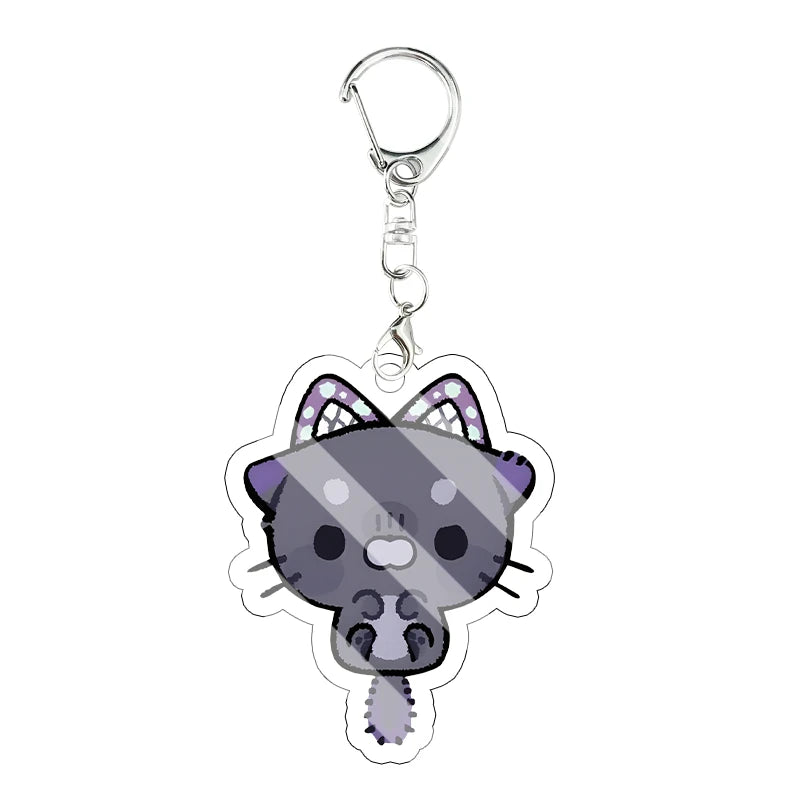 Llavero Acrílico Anime Chibi - Gato, Zorro y Más