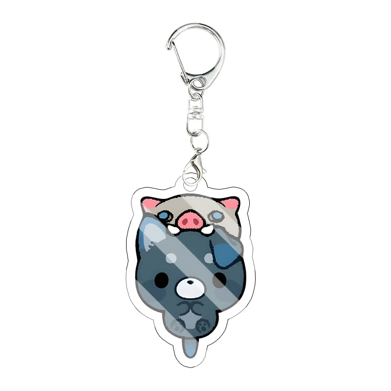 Llavero Acrílico Anime Chibi - Gato, Zorro y Más